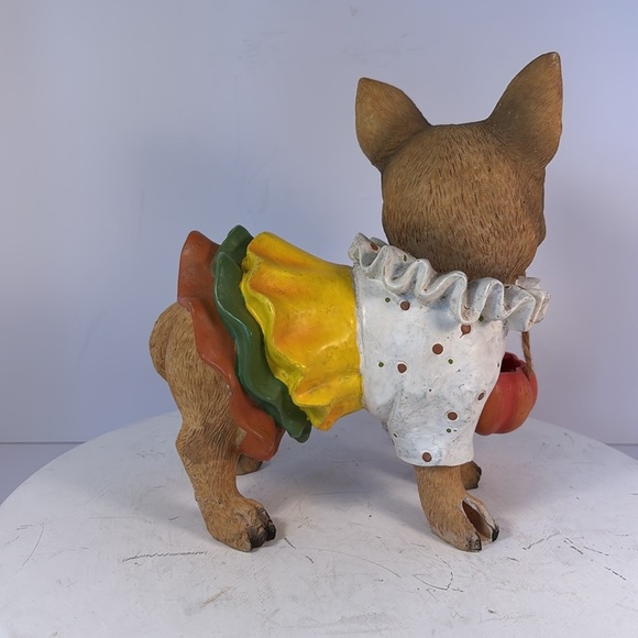 “Too Cute To Spook” Chihuahua in Costume with Jack O Lantern Crackers Barrel - Picture 3 of 6